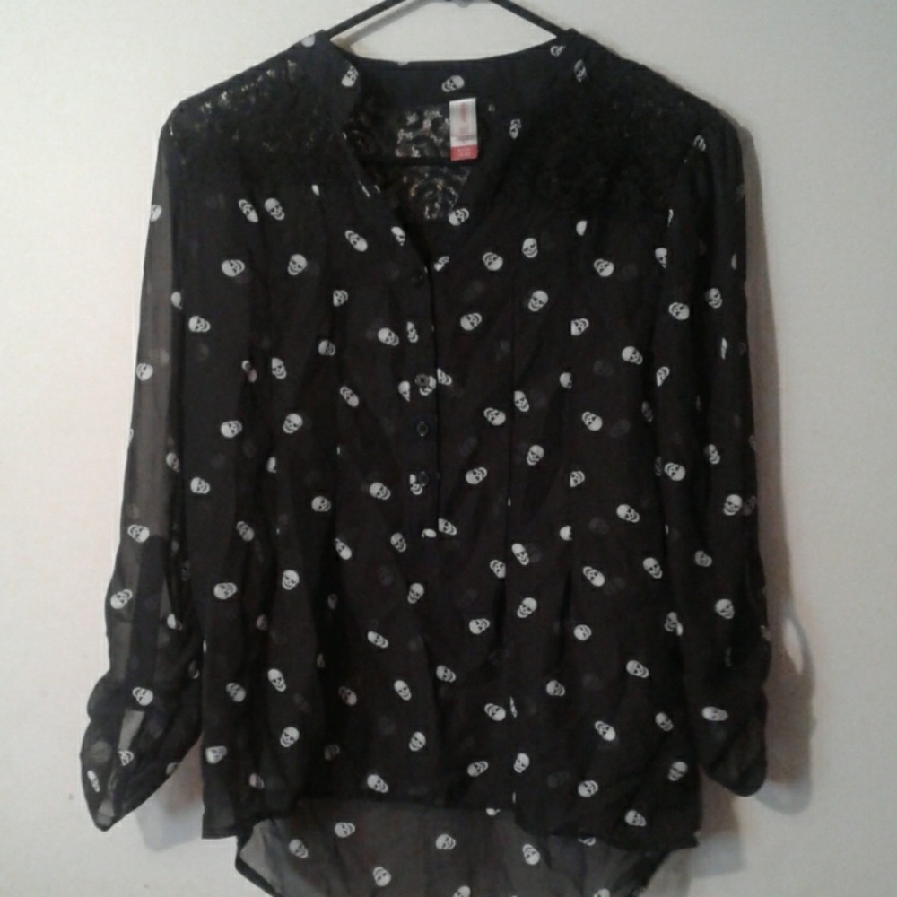 Black Skull Blouse